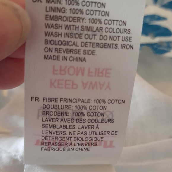 White Stuff 8 Blue White Floral Pencil Knee Length Skirt - Picture 5 of 5